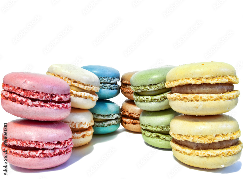 assortment of French macaroons