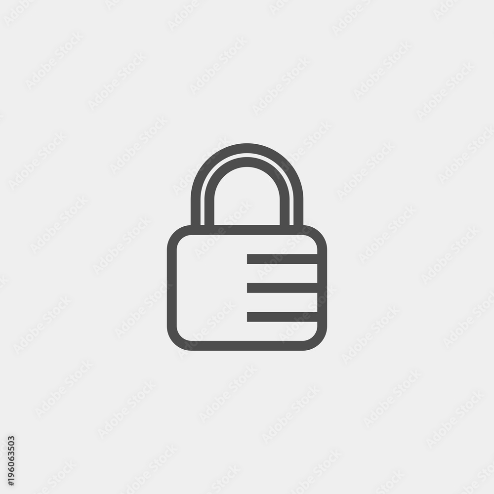 Padlock flat vector icon Padlock flat vector icon