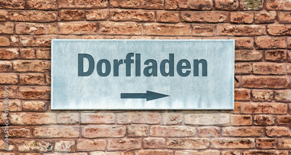 Fototapeta premium Schild 225 - Dorfladen