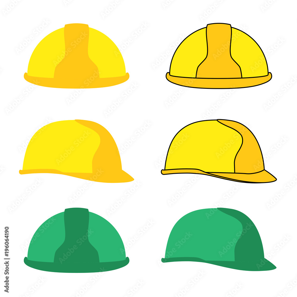 Isolated vector safety hard hat with editable fill and stroke Isolated vector safety hard hat with editable fill and stroke