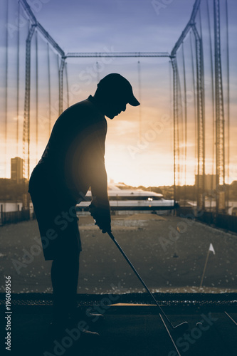 Golfer on the Golf course in new York