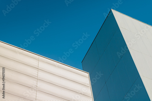 Abstract architecture. Close up of building facade.