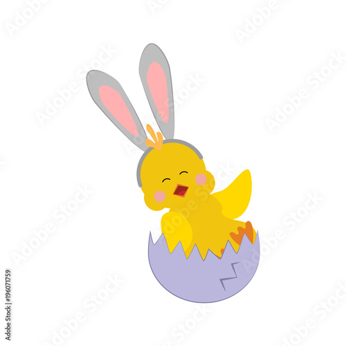 Easter chicken with ears