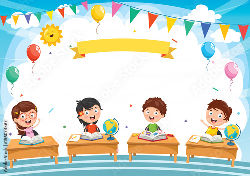 Vector Illustration Of Students