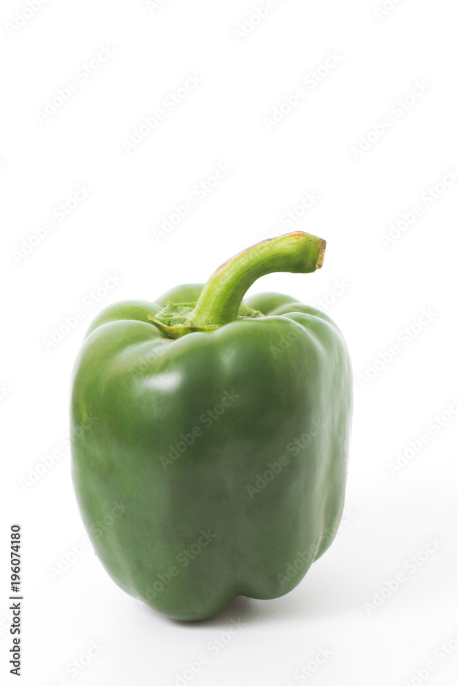 Fresh vegetable sweet green pepper isolated on white background. Fresh vegetable sweet green pepper isolated on white background.