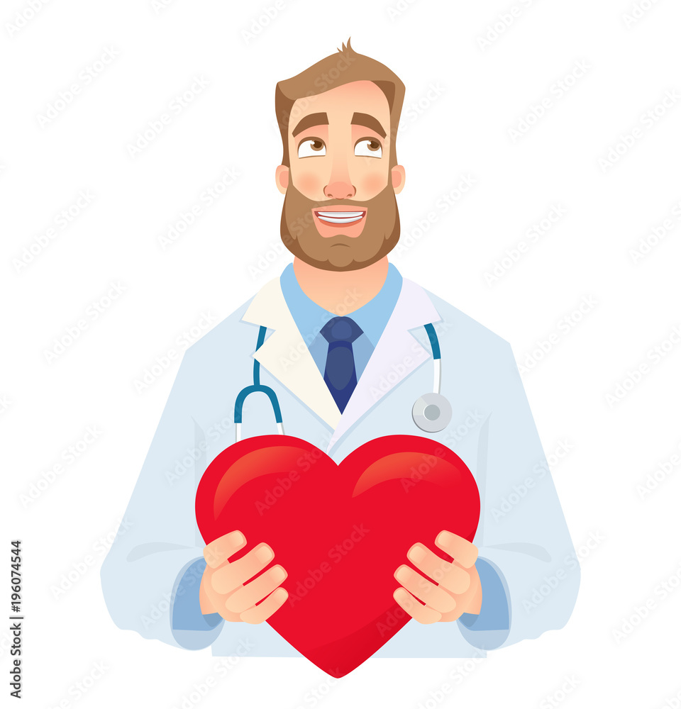 doctor holding red heart doctor holding red heart