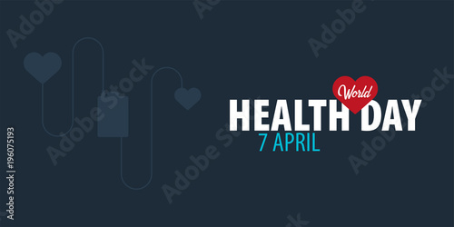 World Health day. 7 april. Medical banner. Vector illustration