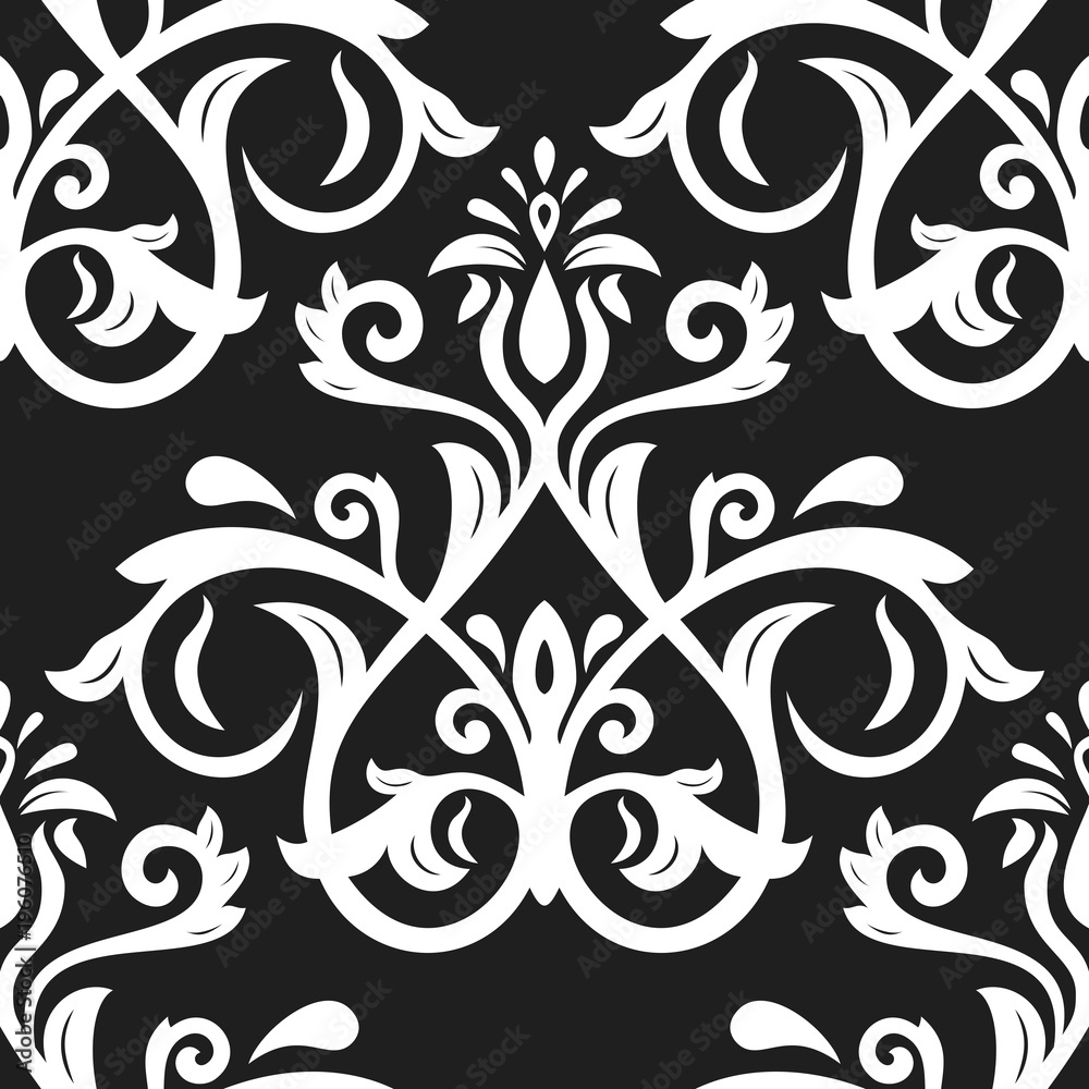 Classic seamless black and white pattern. Traditional orient ornament. Classic vintage background Classic seamless black and white pattern. Traditional orient ornament. Classic vintage background