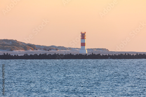 Helgoland Lighthouse in the morning sun