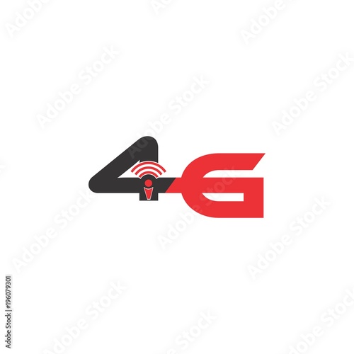 4G LTE logo vector