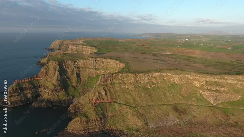 Flying Away From Epic Ireland Coast at Sunrise Flying Away From Epic Ireland Coast at Sunrise