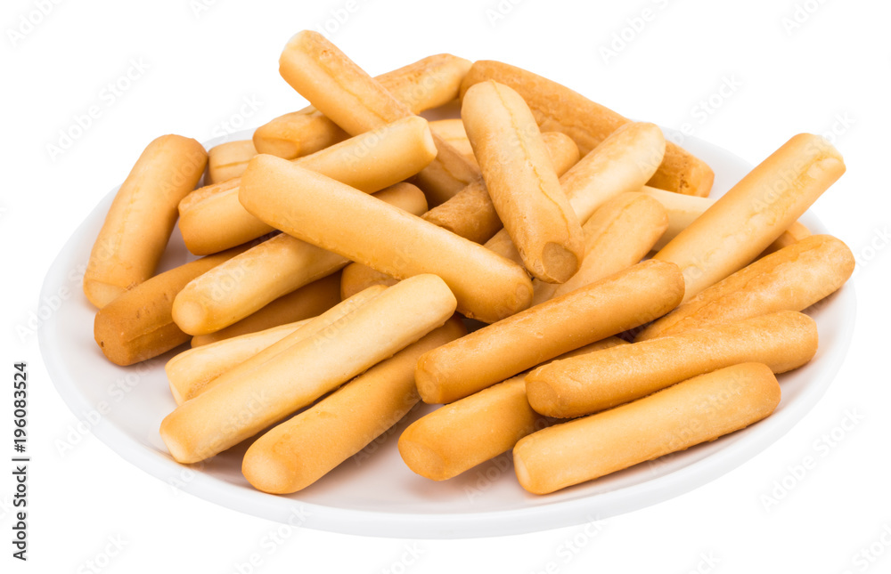 Bread sticks isolated on white background. With clipping path Bread sticks isolated on white background. With clipping path