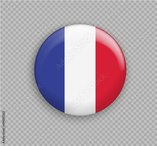Flag of France, the right colors and proportions. Vector illustration. Sign and symbol of freedom and independence.