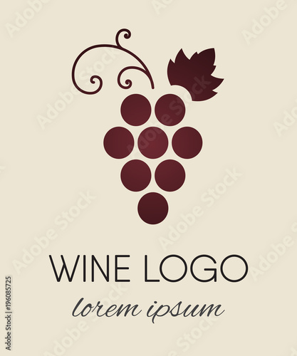 Grapes logo design element.