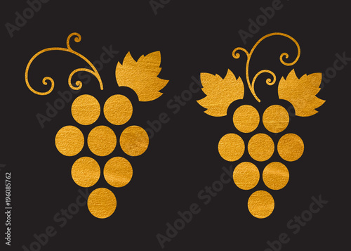 Set of grapes logo.