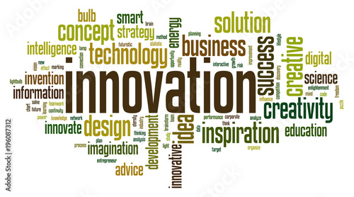 Innovation word cloudi photo