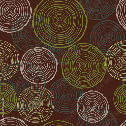  Vector seamless pattern with tree rings