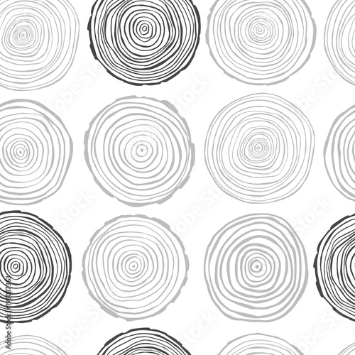  Vector seamless pattern with tree rings