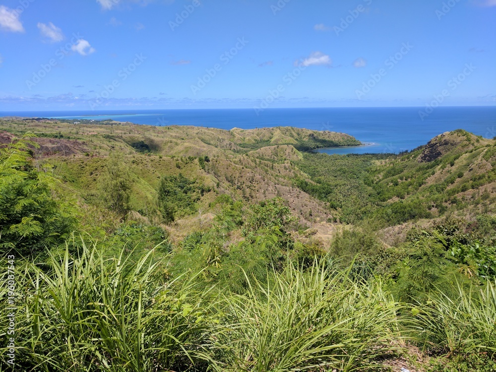 Guam hillside ocean landscape