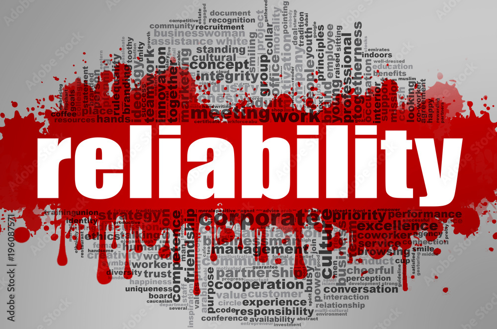 Fototapeta premium Reliability word cloud
