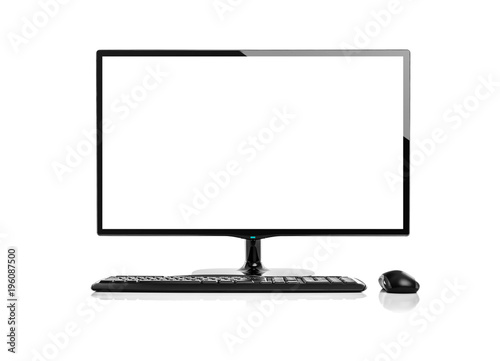 Desktop computer isolated.