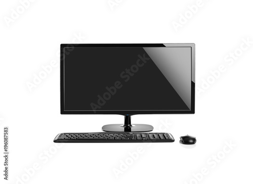 Desktop computer isolated.