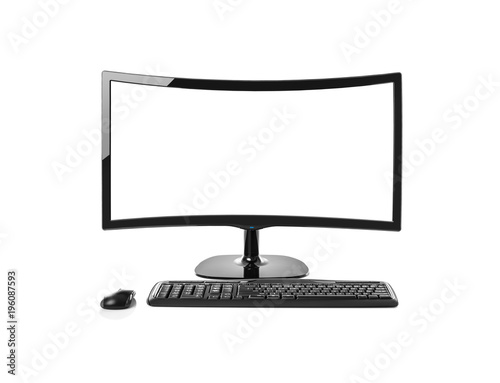 Desktop computer isolated.