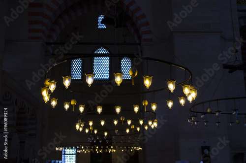 Candles Mosque Blue Windows