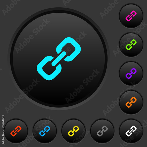 Link dark push buttons with color icons