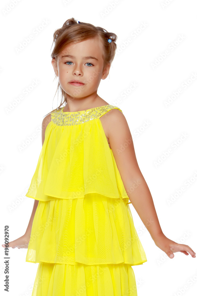 Fashionable little girl in a dress Fashionable little girl in a dress