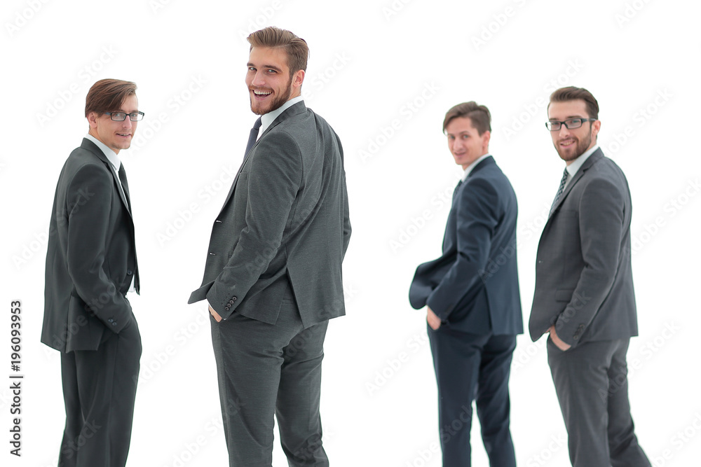 rear view.a group of successful business people.i rear view.a group of successful business people.i