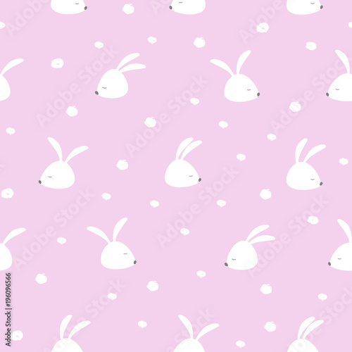 Seamless pattern whith cute animals. Vector illustration.