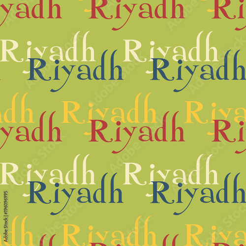 Riyadh  creative pattern. Digital design for print  fabric  fashion or presentation.