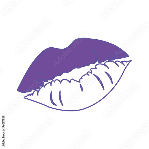 duo color sexy woman lips style icon