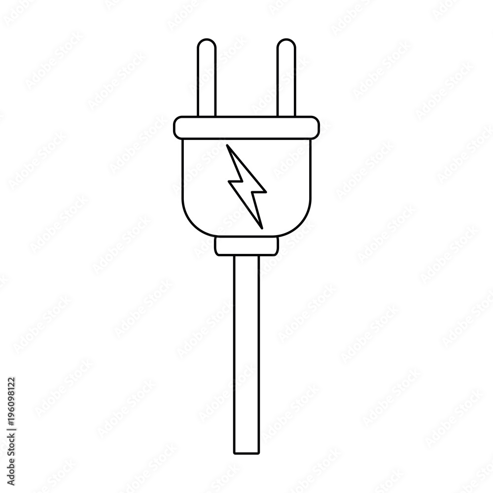 Electric plug symbol vector illustration graphic design
