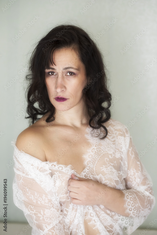 Woman with Brown Hair and Beautiful Brown Eyes Woman with Brown Hair and Beautiful Brown Eyes