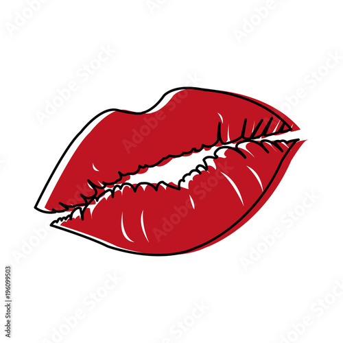 moved color sexy woman lips style icon