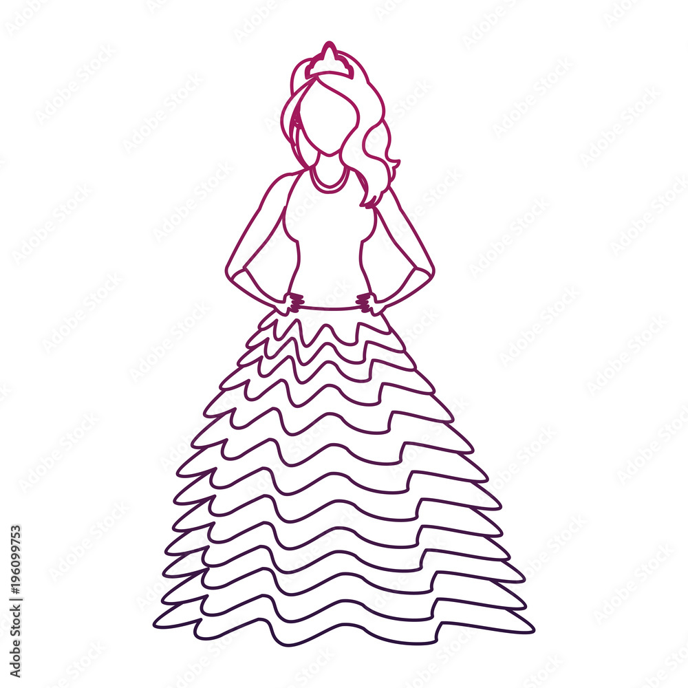 Princess costume cartoon vector illustration graphic design Princess costume cartoon vector illustration graphic design