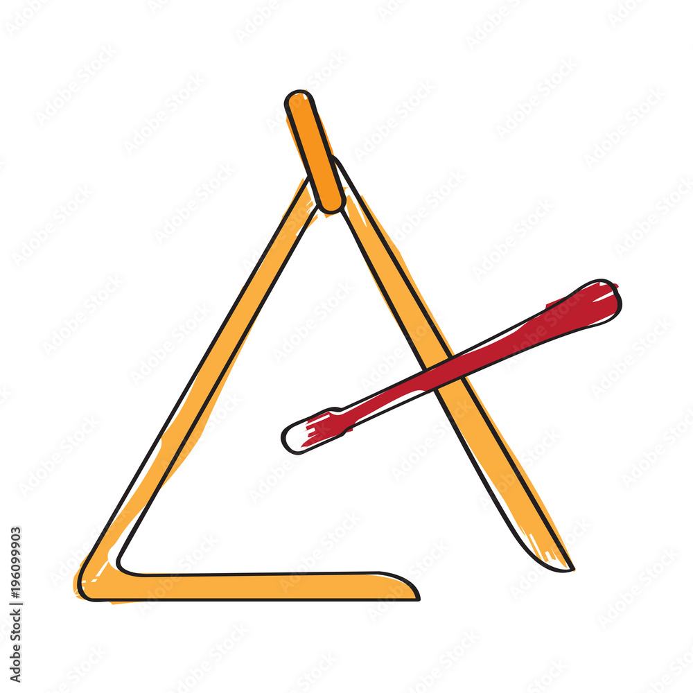 Isolated triangle icon. Musical instrument Isolated triangle icon. Musical instrument