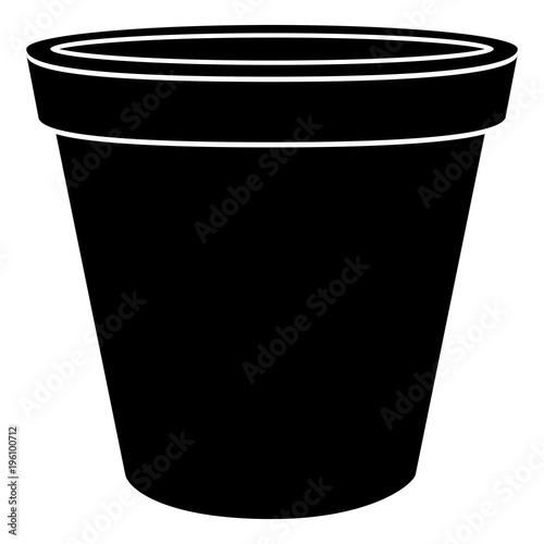 Empty flower pot icon