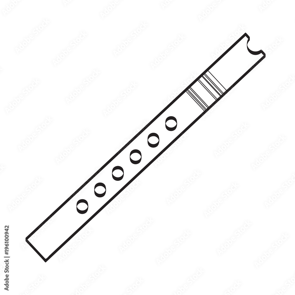 Isolated flute icon. Musical instrument Isolated flute icon. Musical instrument