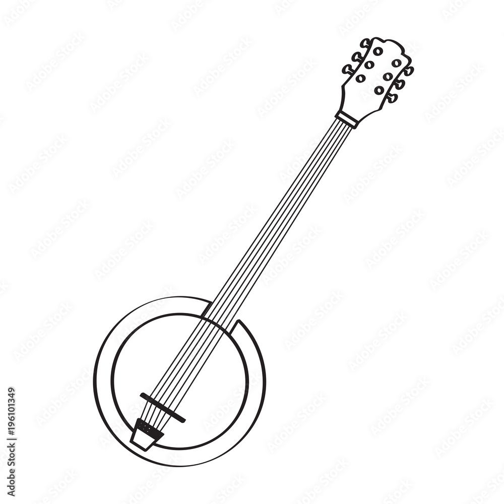 Isolated banjo icon. Musical instrument Isolated banjo icon. Musical instrument