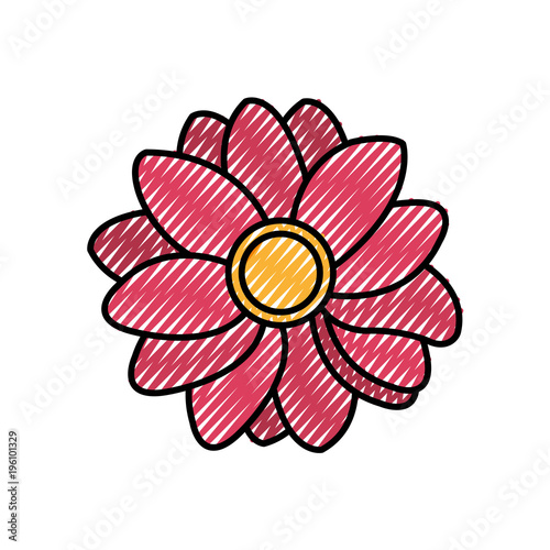 grated nice flowers with petals decoration design