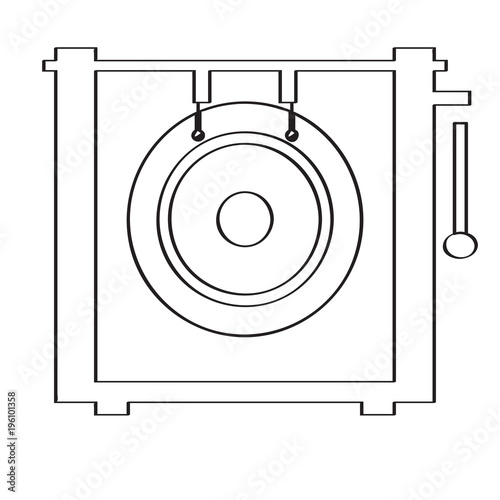 Isolated gong icon. Musical instrument