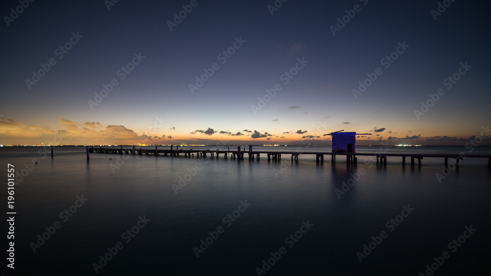Caribbean Pier at dawn 