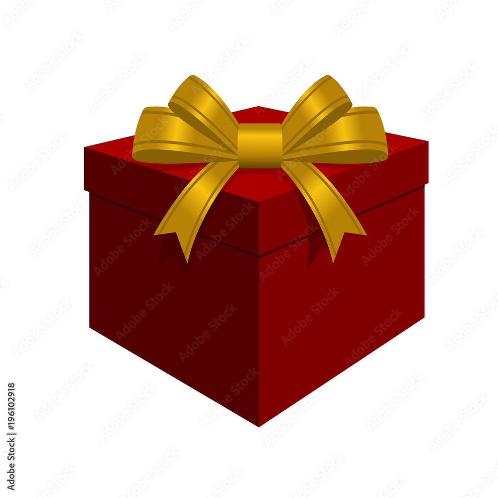 Obraz premium Red Gift Boxes and with golden bow.