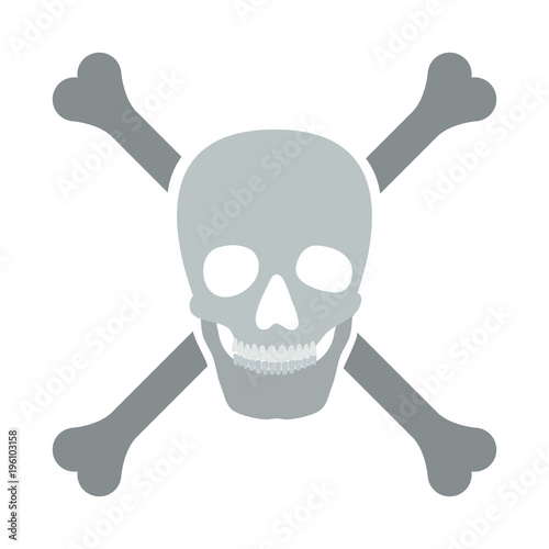skull with bones crossed vector illustration design
