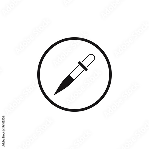 pipette tip icon. Element of danger signs icon. Premium quality graphic design icon. Signs and symbols collection icon for websites, web design, mobile app