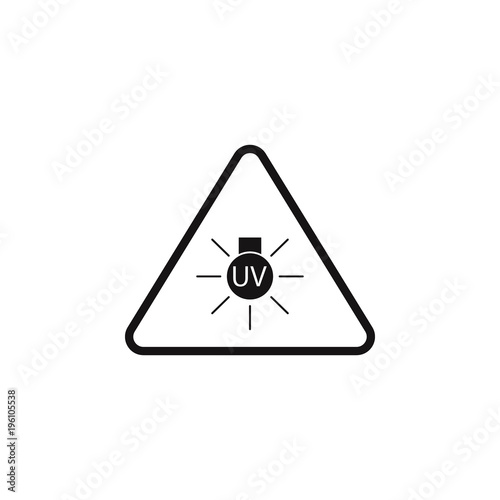 sign dangerous UV icon. Element of danger signs icon. Premium quality graphic design icon. Signs and symbols collection icon for websites, web design, mobile app