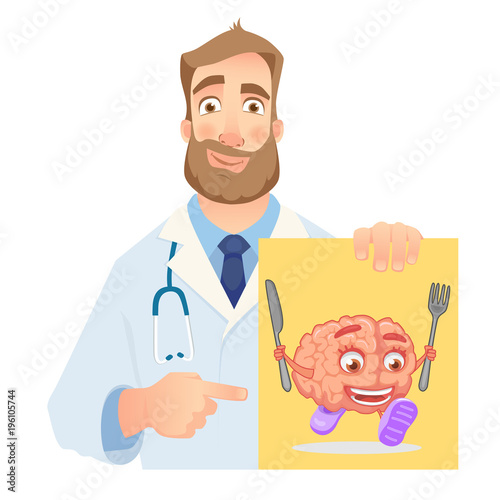 nutritionist holding banner